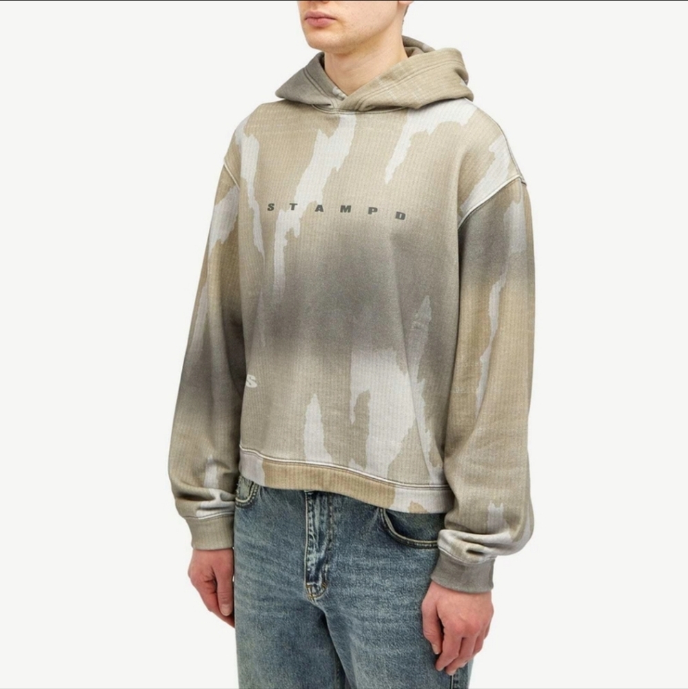 NWT • STAMPD | Ikat Camo Hoodie in Size Medium - Picture 1 of 8